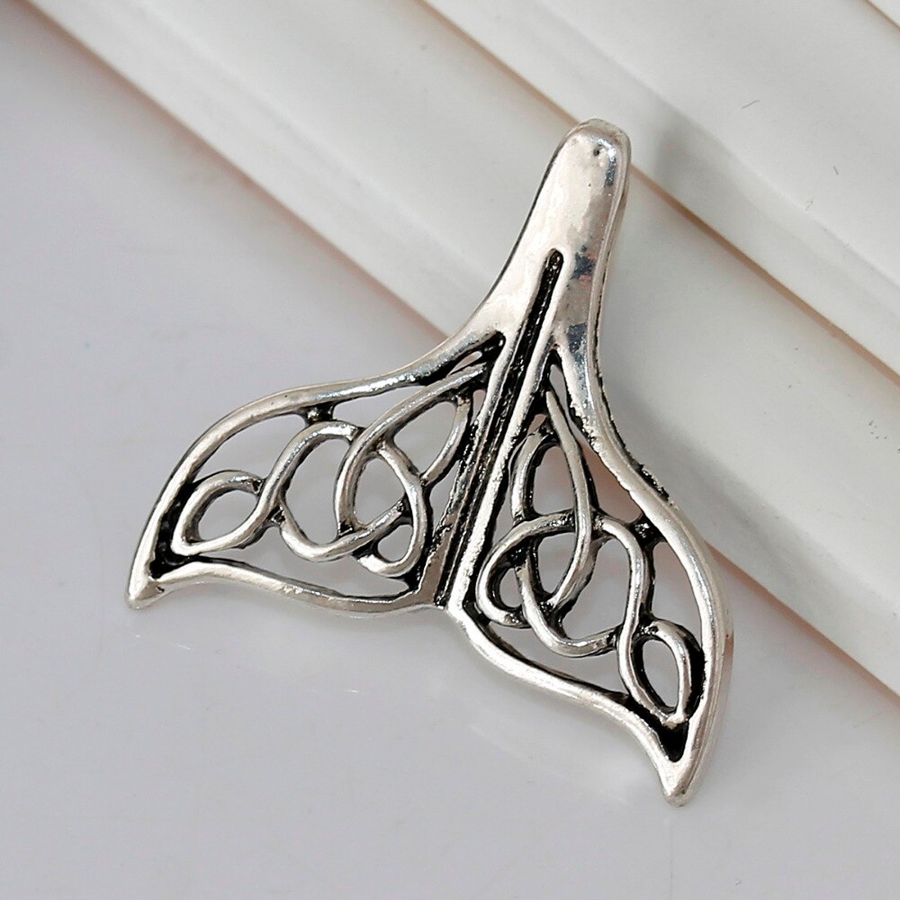 DoreenBeads – breloques en alliage de Zinc, couleur argent, 5 pièces, nœud celtique creux, à bricolage soi-même, 24mm(1 ") x 24mm(1")