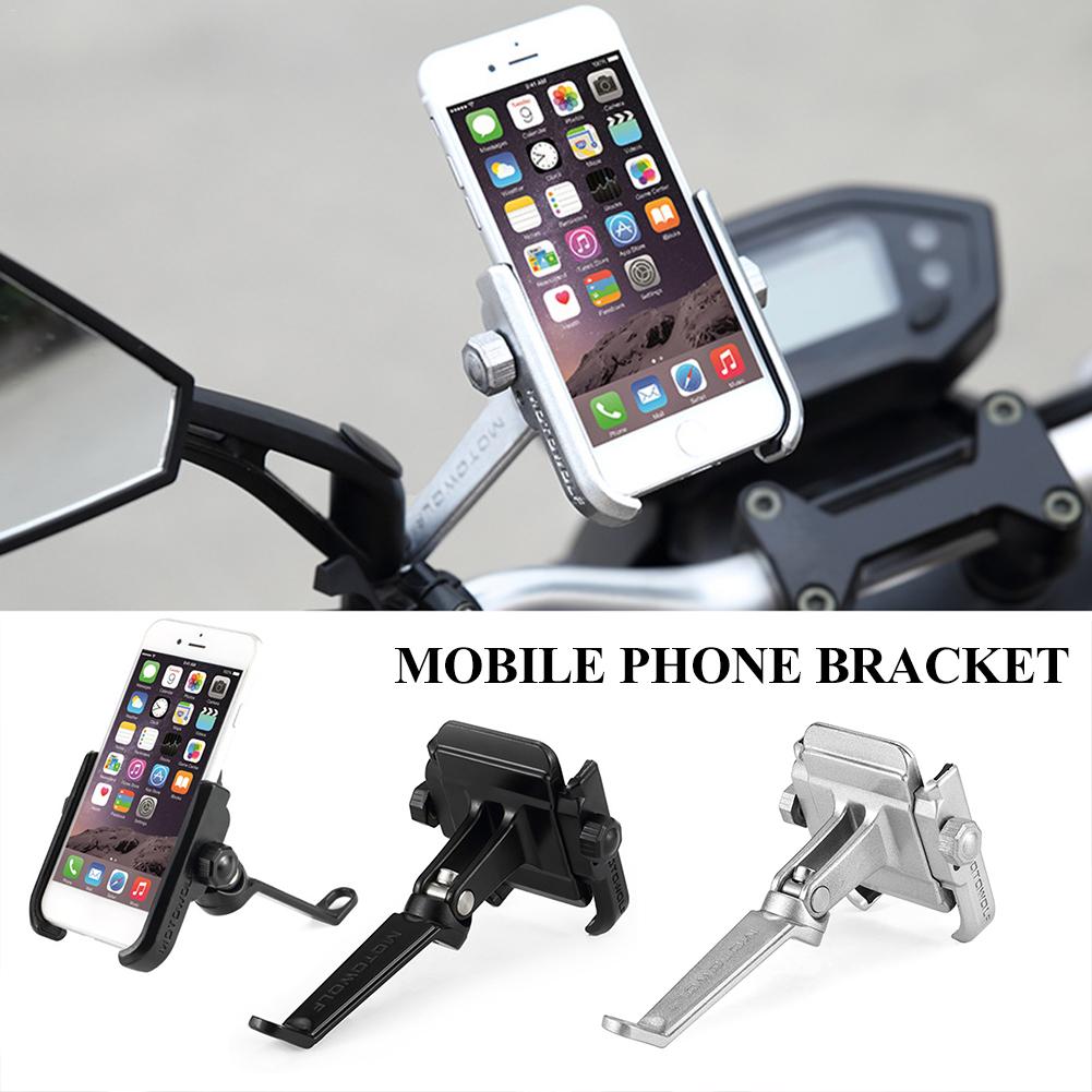 Aluminum Motorcycle Phone Holder For iPhoneX 8 7 6s 4 inch -6.6 inch Electric Motorcycle Holder Bicycle Bike Navigation Holder
