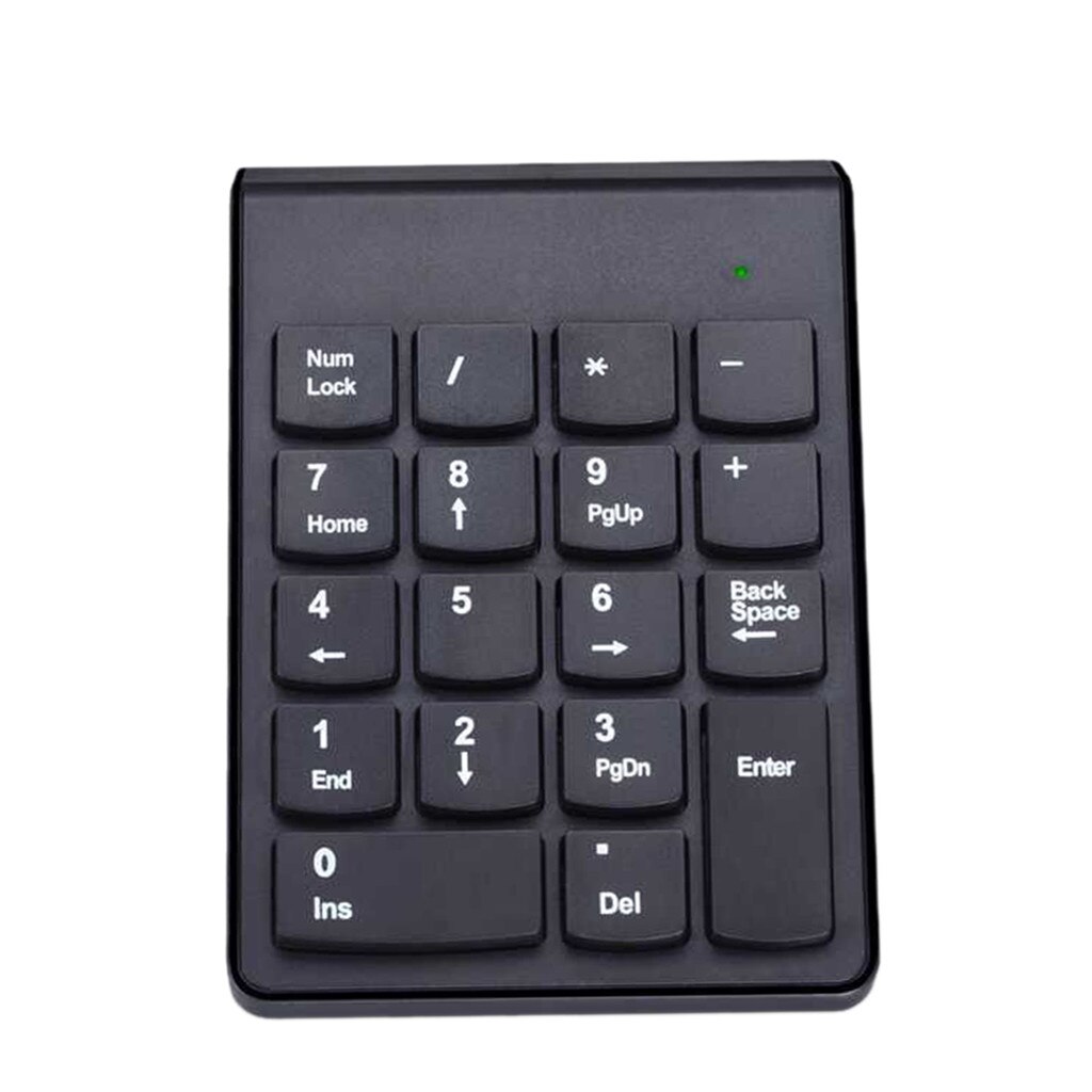Portable 2.4G wireless mini USB wireless receiver, 18 key numeric keypad, suitable for PC laptop, plug and play installation