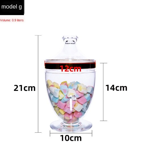 Sealed Mason Jars Food Grade Plastic Acrylic Candy Jar Kitchen Spices Grain Multigrain Dried Fruit Snack Storage Box Kitchen Jar: G