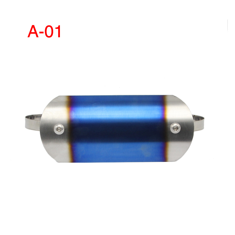 ZSDTRP Motorrad Auspuff Kohlenstoff Schutz Hitzeschild Anti-Verbrühungen Abdeckung Verbinden Für CBR300 Z250 Z750 Auspuff Abdeckung: A-01