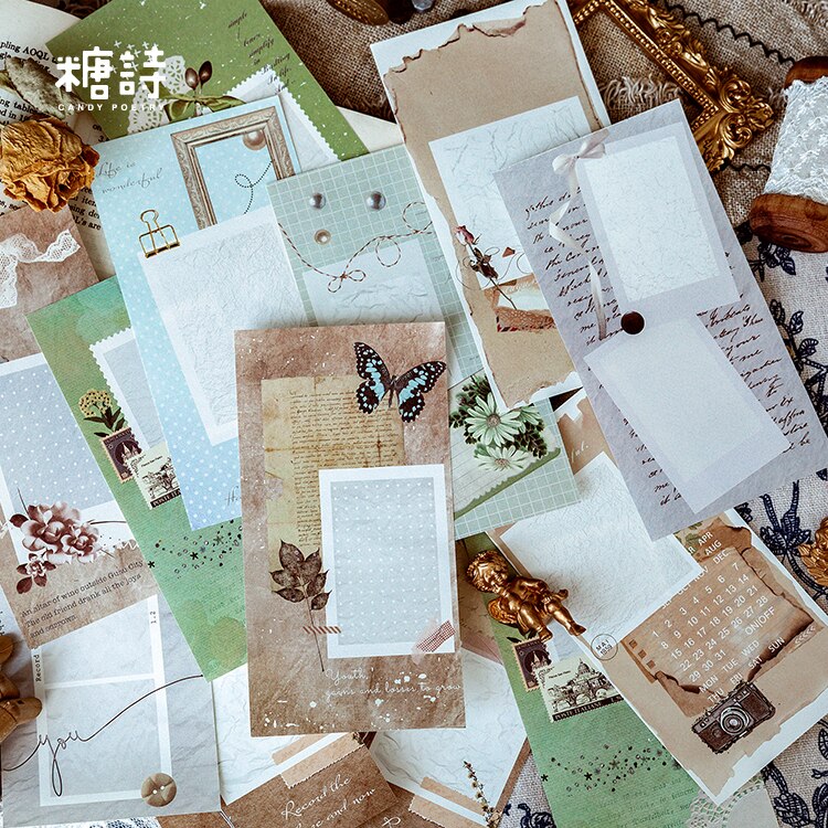 Retro Engels Poëzie Bloem Plant Bureau Wekelijkse Planner Memo pad Sticky Notes Stickers Papier Briefpapier Te Doen Lijst Kantoorbenodigdheden