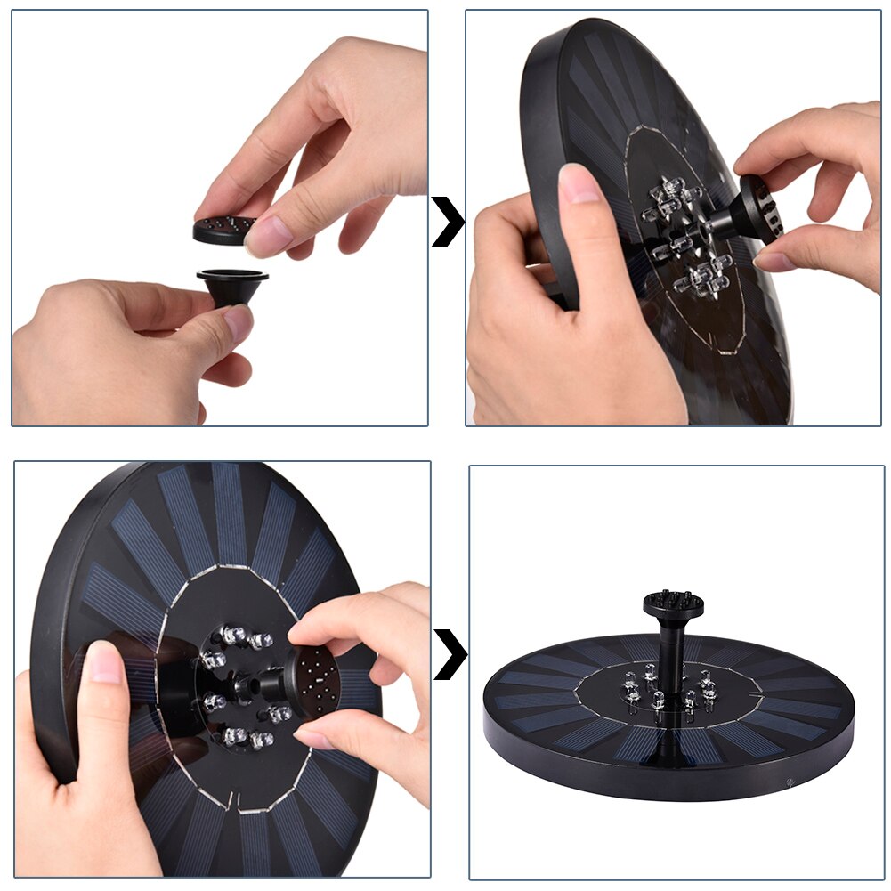 10V/2.4W high-efficiency Solar Pump Stable Floating LED Fountain with Automatic Color Change for Garden Pond Swimming Pool