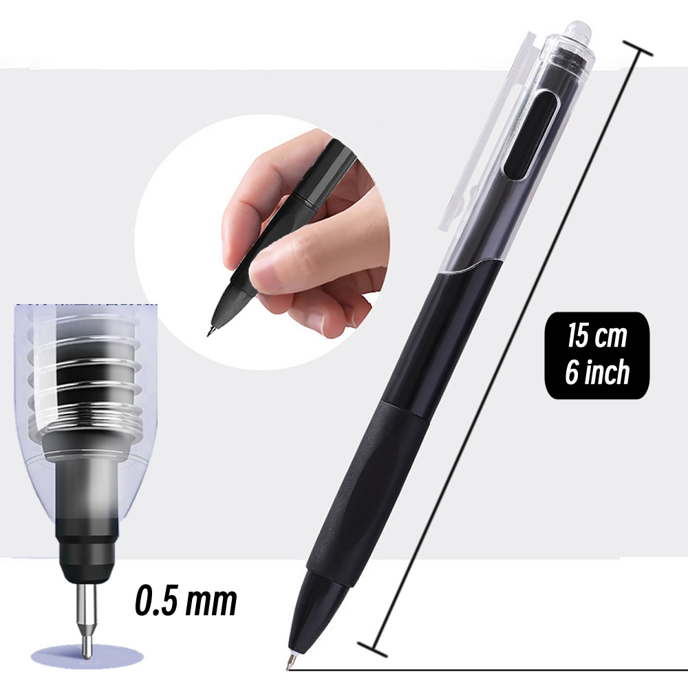 0.5mm st caneta ponta cor de tinta preta estudante canetas esferográficas esferográficas escrita papelaria material escolar fino lápis escritório