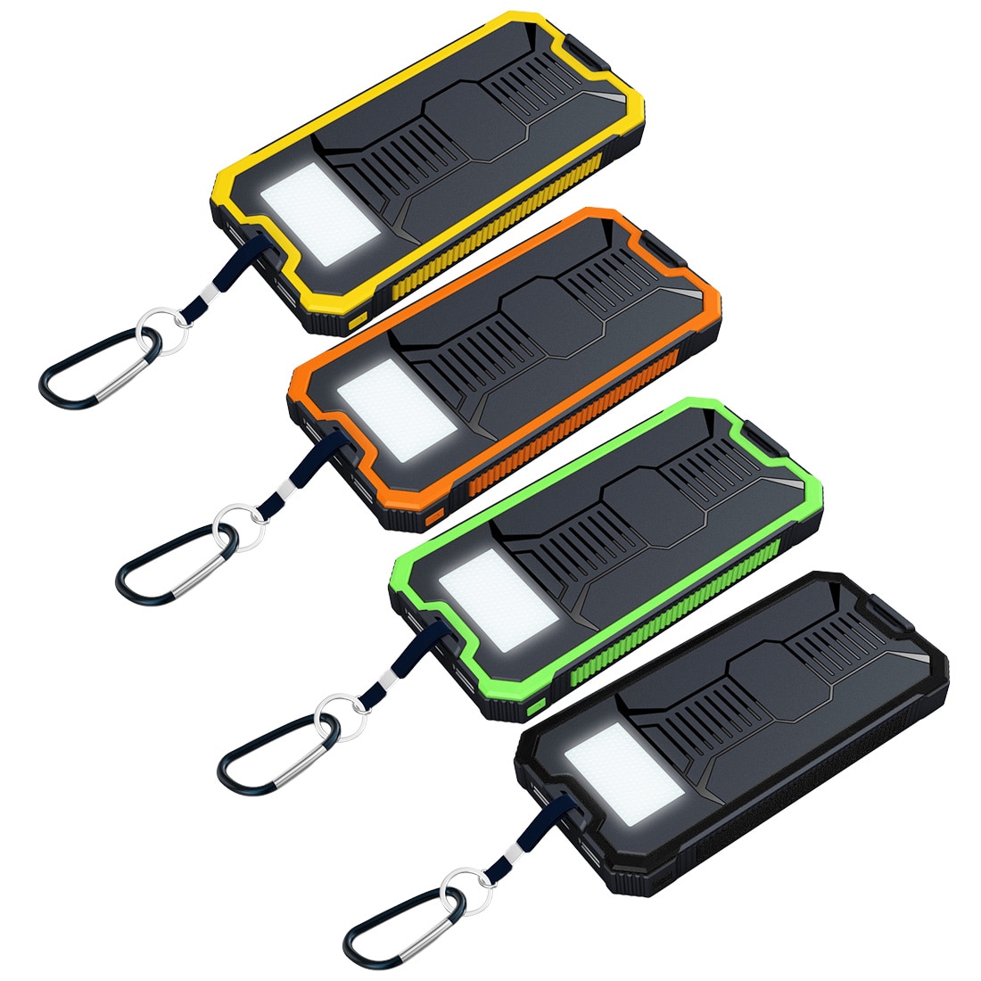 Caixa de energia portátil usb 18650, banco de energia solar portátil sem bateria led para armazenamento de painel solar