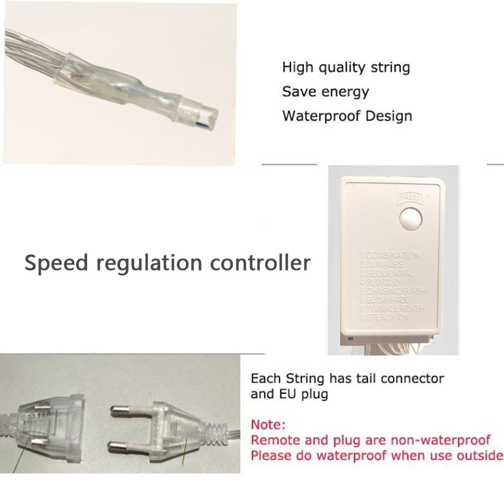 Luz do feriado 3x3m 320 led cachoeira queda de neve cortina icicle led string luz chuva chuva efeito natal casamento luz