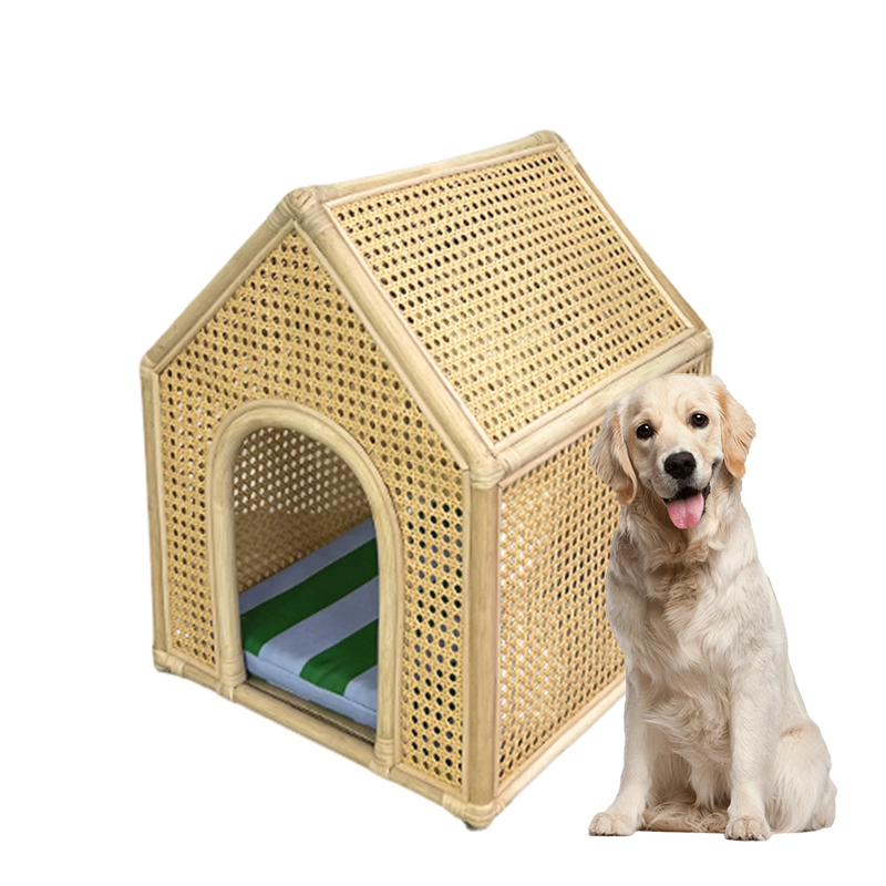 Yxt-koirankoppi/koiranpeti/kissankoppi lemmikkikalusteet ympäristöystävällinen ylellinen käsin kudottu rottinki rottinki lemmikkikoppihäkki kudottu rottinki lemmikkisänky