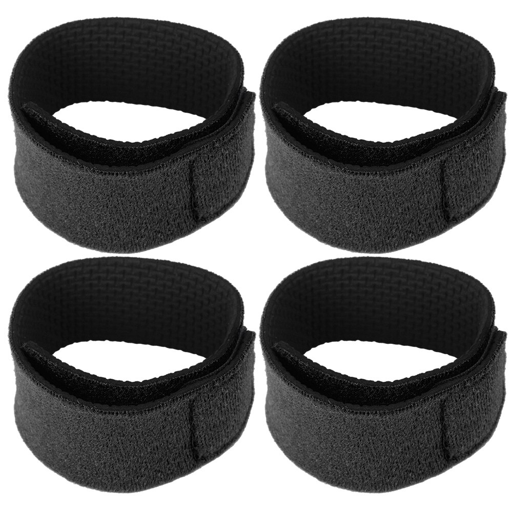 4PCs Reusable Fishing Rod Strap Strong Flexible Hook Loop Fishing Gear Strap Rod Belt Magic Binding Rod Strap Luya Binding Strap: Black