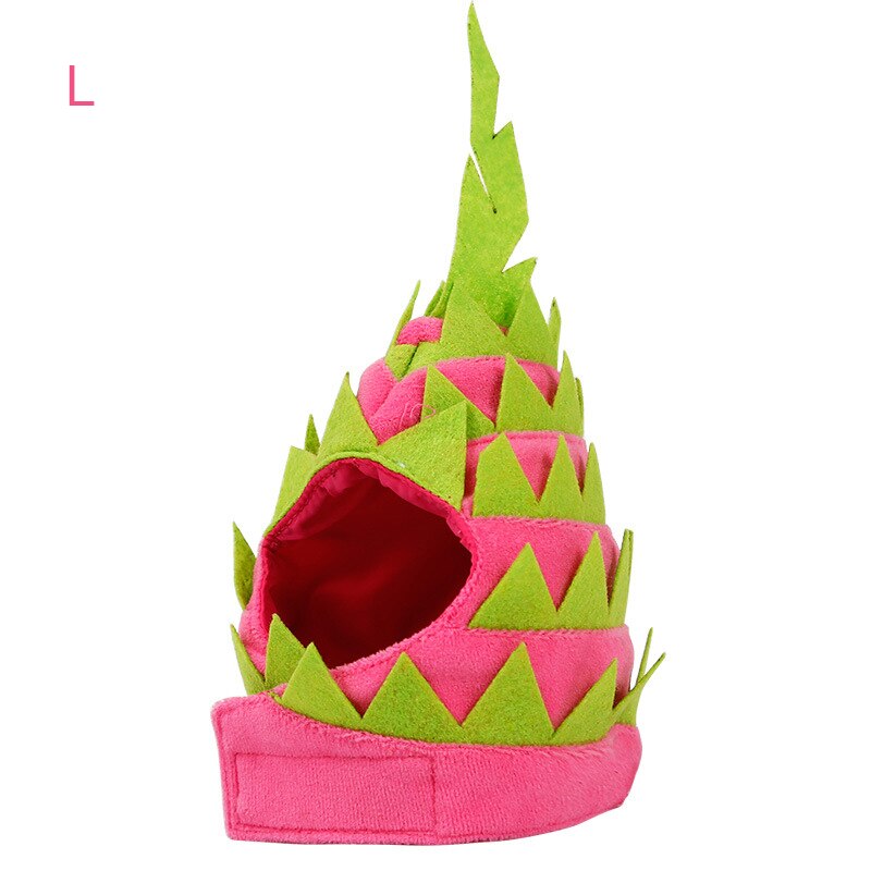 Halloween Pet Dragon Fruit Hat Costume Puppy Dog Cats Party Headwear Accessory Deco For Dogs Cats PR: large