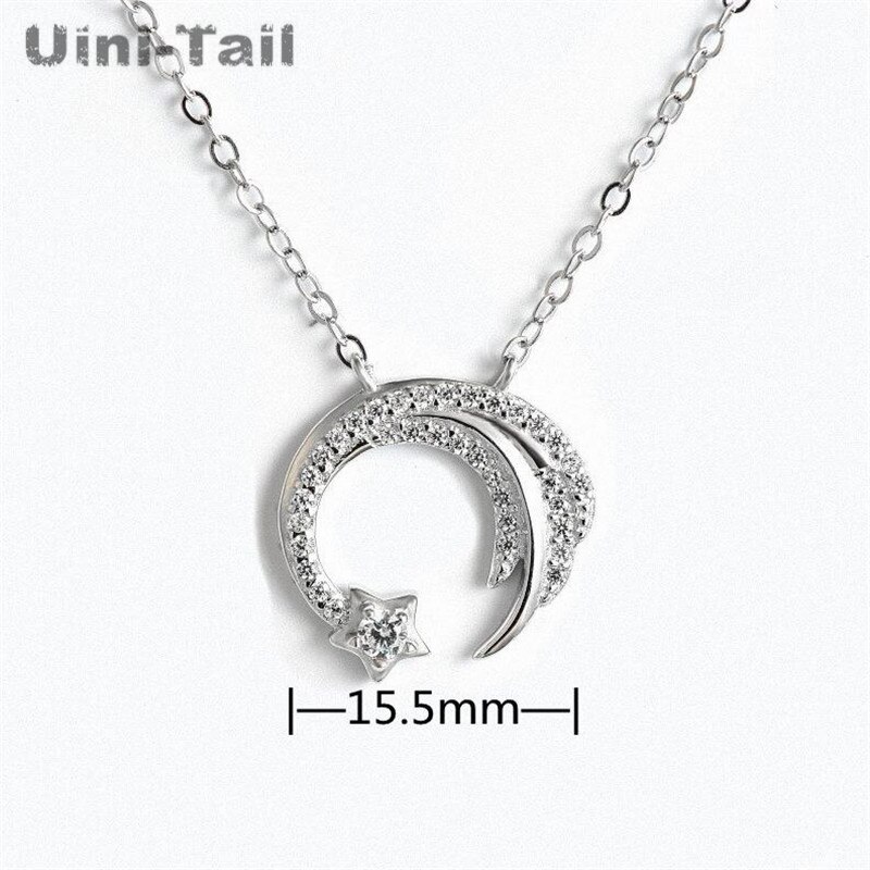 Uini-Tail original 925 sterling silver slip falling meteor micro-inlaid necklace Meteor Garden trend jewelry GN698