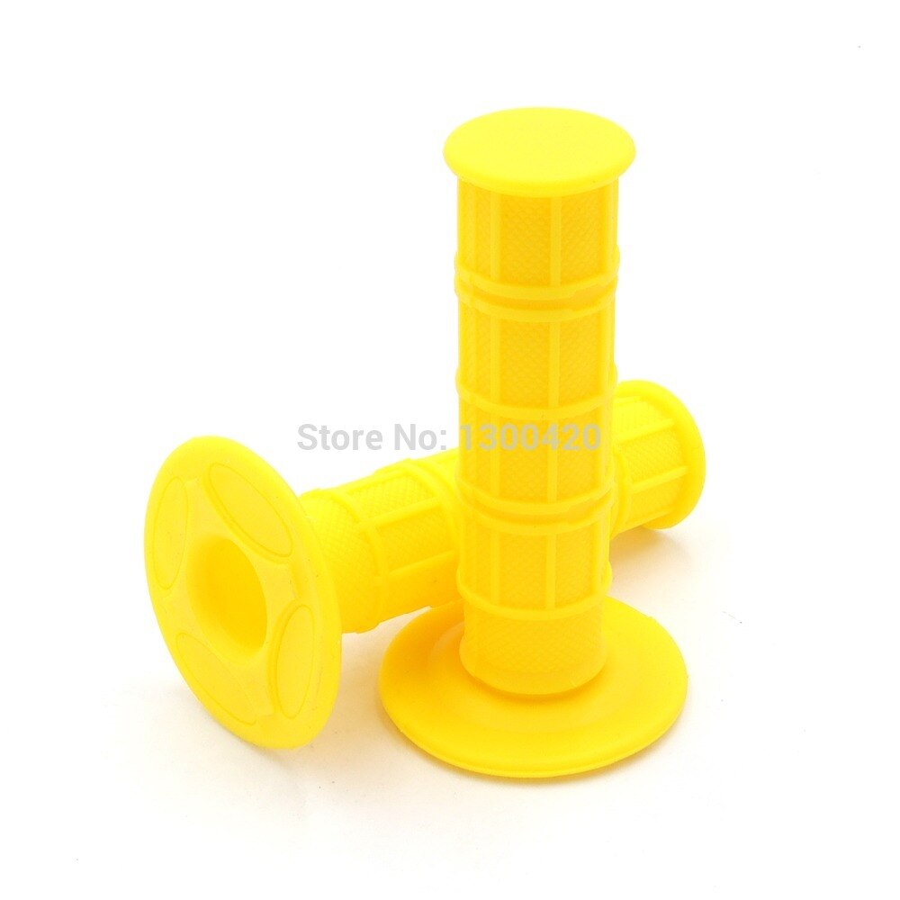 1 Pair Universal Soft Rubber 7/8" Throttle Handle Hand Grips for MX Pit Bike: Yellow