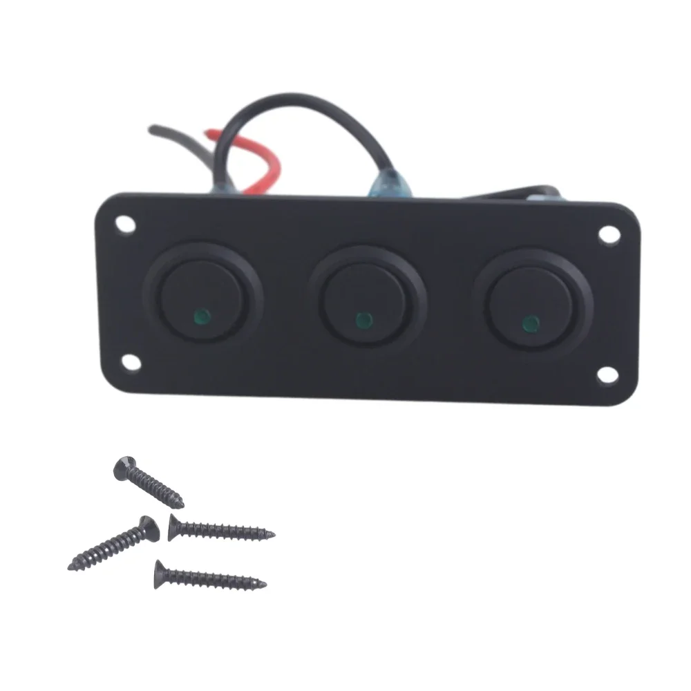 12V 1-5 Gang Universal Toggle Switch Panel USB Car Boat Marine RV Truck Blue LED Styling Accessories Marine Rocker Switch: MULTI