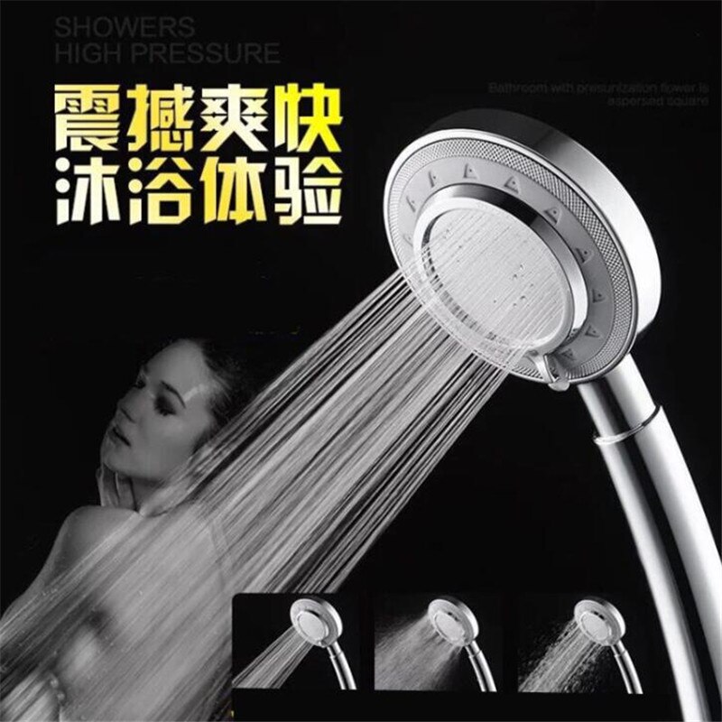 Multi-function hand-held Rainfall Shower Head Adjustable High Pressure Bathroom Accessories Portable Removable Shower Heads