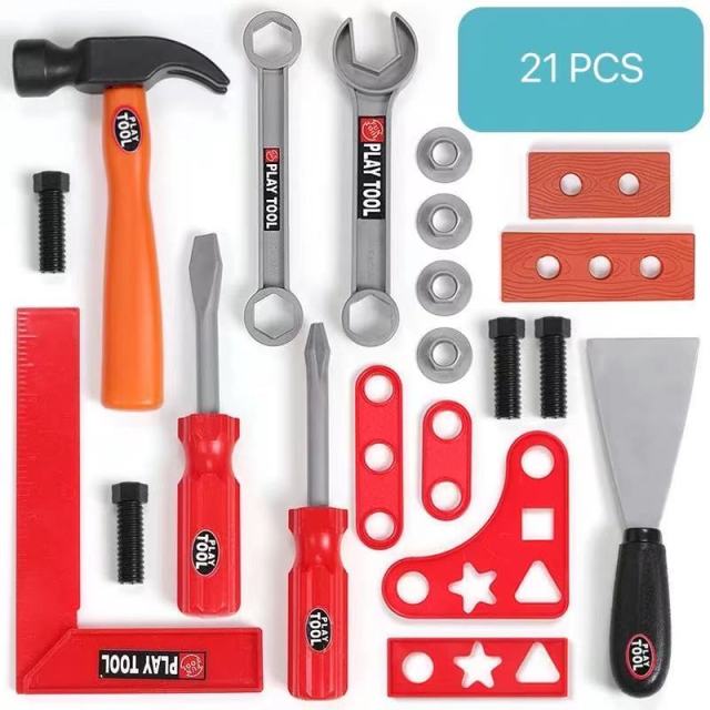 Kinderen Toolbox Ingenieur Simulatie Reparatie Tool Elektrische Boor Schroevendraaier Reparatie Tool Pretend Speelgoed Set Kinderen Set: Default Title
