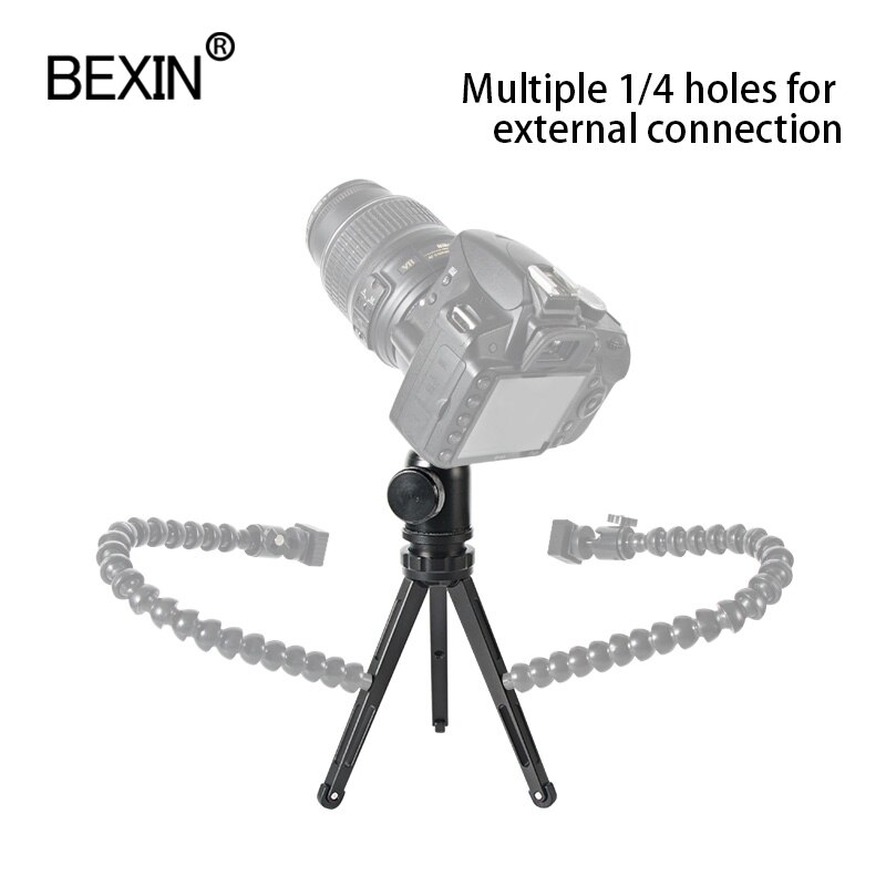 Mini tripod dslr camera stand mount adapter desktop bracket photography shooting pocket tripod with phone clip for point camera