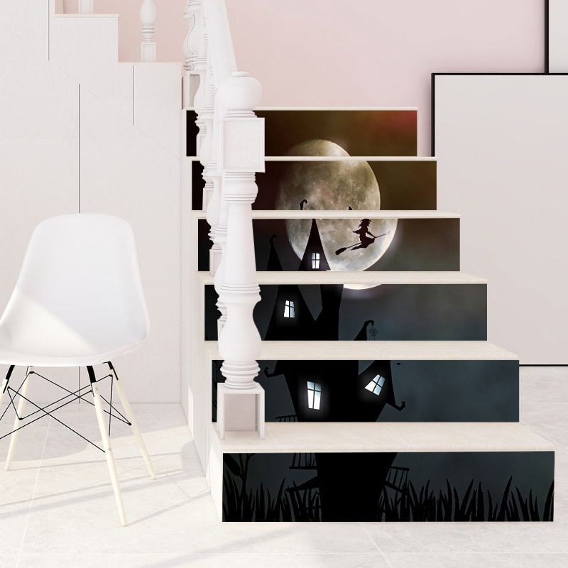 Halloween Stair The witch House Halloween Decoration Staircase Sticker The stairs to stick
