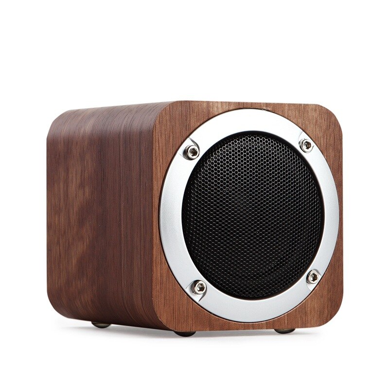 Wooden Bluetooth Speaker Multifunctional Smart Home Wireless Card Audio Subwoofer: Dark of sugar