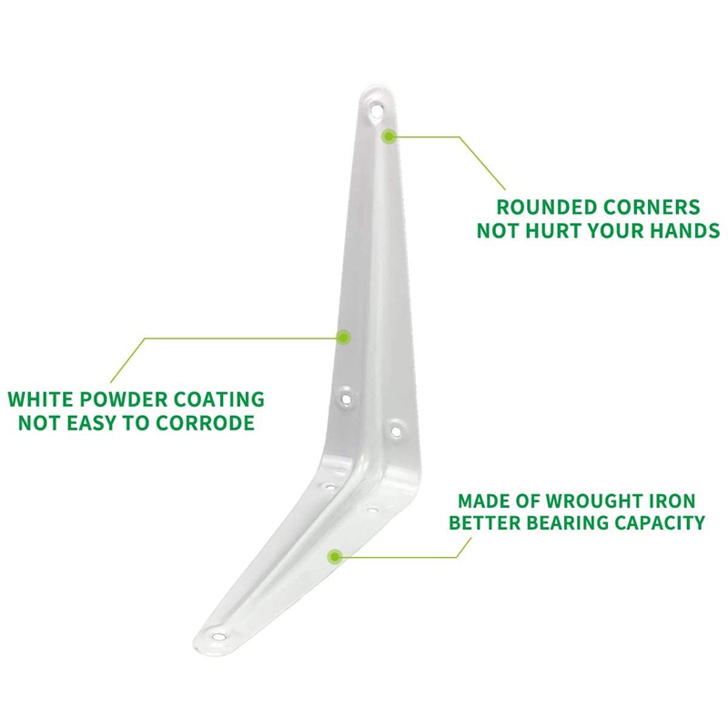 20 Pcs Wall Shelf Bracket L Bracket Angle Support Support, Metal Connection Angle Bracket for Hanging,5 x 6 Inch