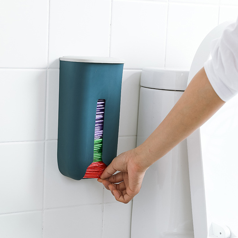 Organizzatore porta sacchetti di plastica da cucina, contenitore per sacchetti della spazzatura da appendere alla parete, contenitore per sacchetti della spazzatura da bagno, distributore per secchi, accessorio da cucina