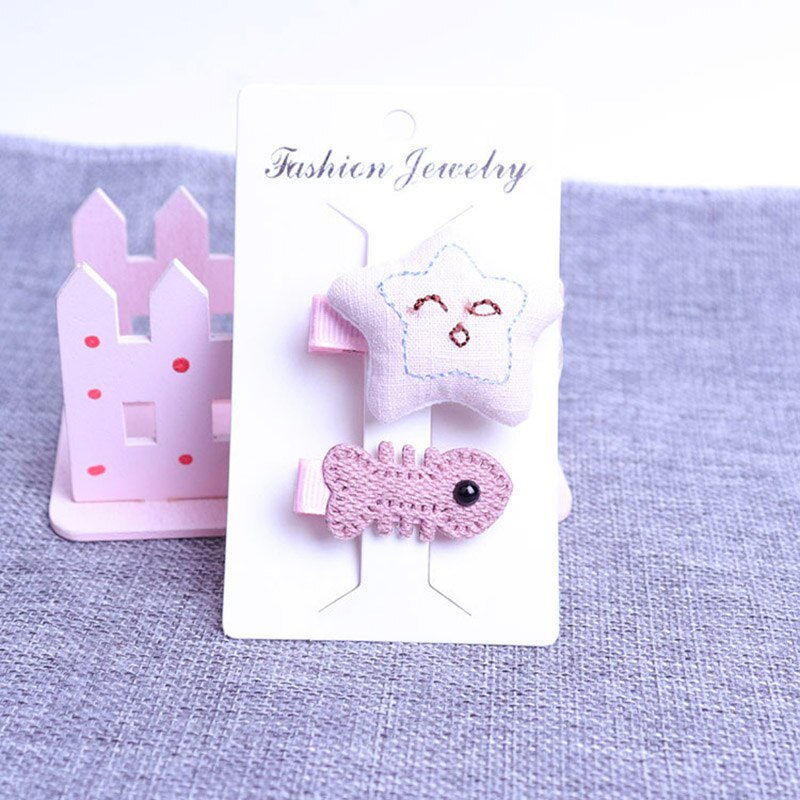 2 Pcs/set Lovely Princess Flower Baby Hair Clips Hairband Cute Cartoon Baby Girl Hair Clip Hair Accessories Barrettes Haarband: Style F