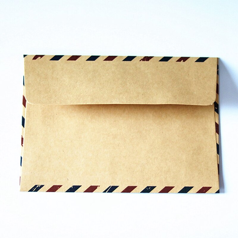 Enveloppes Kraft Air Mail, enveloppes de mariage blanches, enveloppe en papier marron, enveloppes d&#39;invitation, emballage airmail vintage