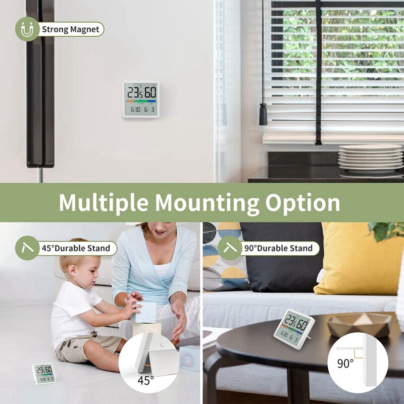 Digital Thermo-Hygrometer, Portable Indoor Thermometer-Hygrometer For Room Climate Control, Room Air Monitoring
