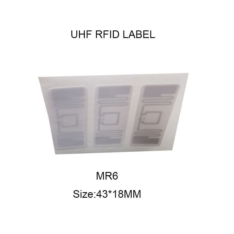 EPC C1G2 UHF RFID H47 label J41 wet inlay 9662 white label Sticker Tag with M4/H3/R6 chip 50x50MM 73x21mm: 43X18mm
