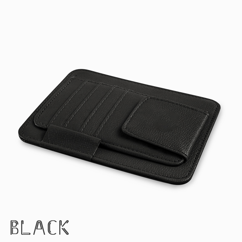 Car Sun Visor Multi-Pocket Glasses Holder Sunshade Card Bag For Renault Megane 2 3 4 Twingo Clio Talisman Captur Trafic Kwid Sce: Brown
