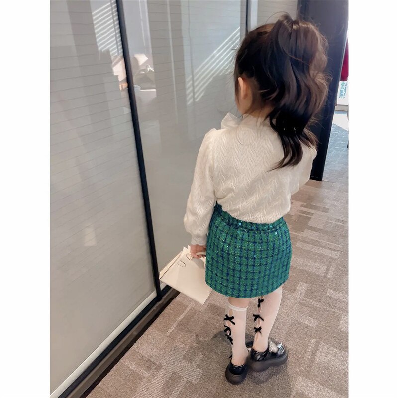 Tops de Color blanco para niña, camisa de blusa para niño, Tops para niña, ropa de primavera, trajes con lazo, ropa para niño 2022