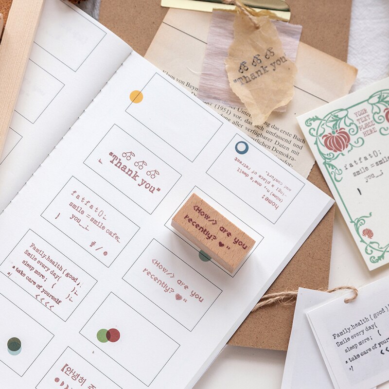 8 PZ/lotto poco sicuri di serie timbro FAI DA TE timbri di gomma di legno per scrapbooking cancelleria scrapbooking timbro standard