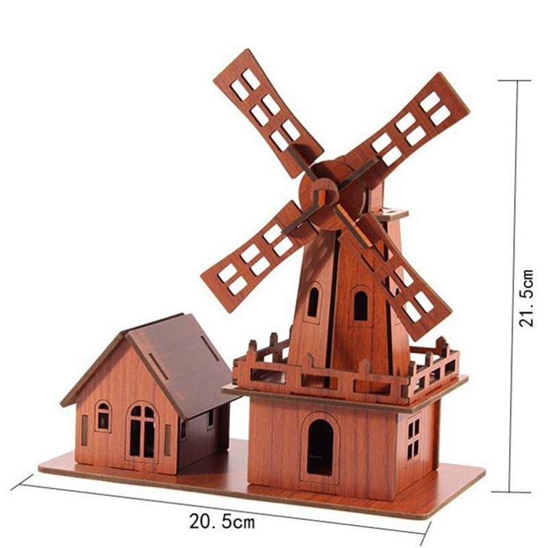 3d DIY Windmolen Papier Gebouw Puzzel Educatief Speelgoed Voor Kinderen Leren Onderwijs Puzzel Speelgoed Puzzel Voor Kinderen