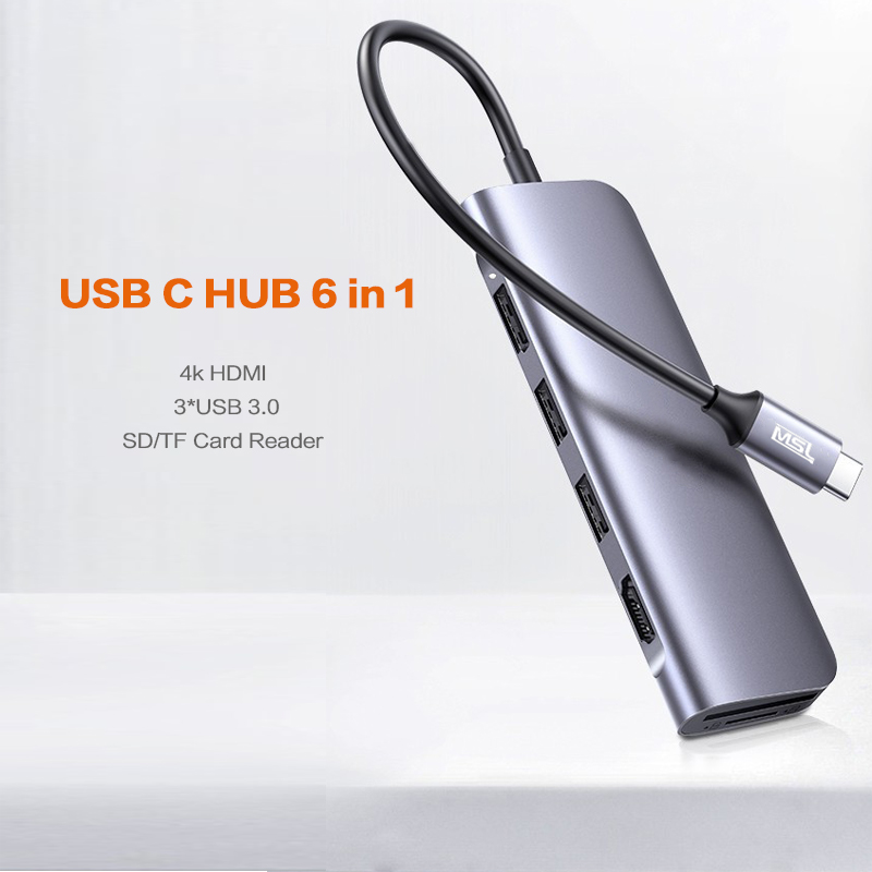 Usb Type C Hub Multi Hub Usb 3.0 Naar Hdmi Adapter Dock Met Pd Sd Tf Card Voor Macbook Pro huawei Mate 30 Oppervlak Pro Dock Splitte