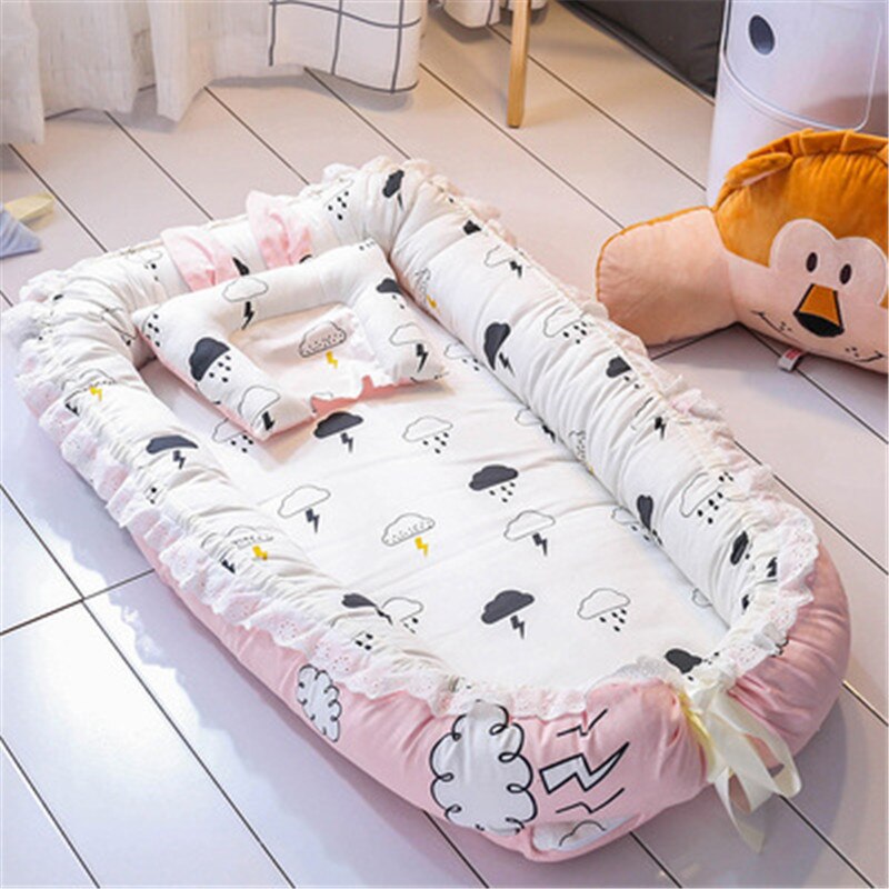 Baby Crib Neonatal Cotton Fiber Lace Simulation Uterus Portable Removable And Washable Isolation Bed Baby Nest