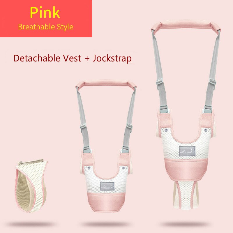Toddler Baby Walking Harnesses Backpack Leashes For Little Children Kids Assistant Learning Safety Reins Harness Walker: Pink(Breathable Set)