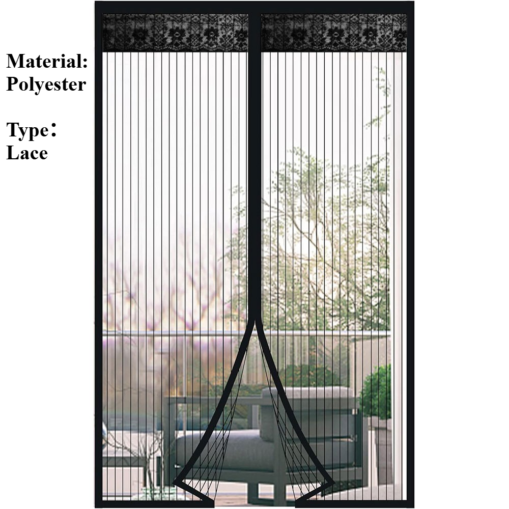 100 x 210cm magnetisk fluenettdør enkel å installere selvlukkende kjæledyrvennlig insektbeskyttelse for terrassedører: Rød
