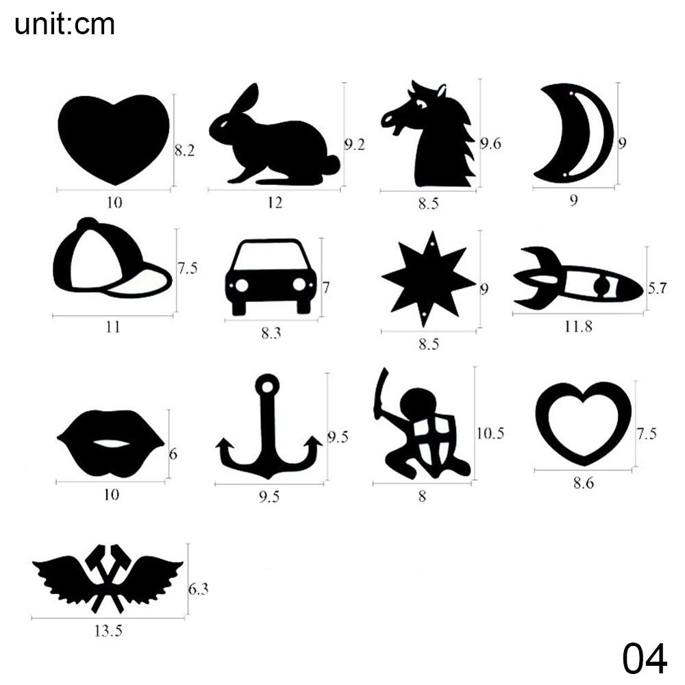 Salon DIY Hairstyling Hair Tattooing Template Hair Trimmer Carved Coloring Pattern Stencil Dye Coating Board Rookie: 04
