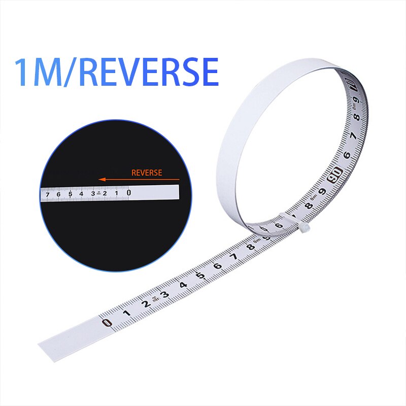 Miter Track Tape Measure Self Adhesive Metric Steel Ruler Miter Saw Scale For T-track Router Table Saw Band Saw Woodworking Tool: 1m