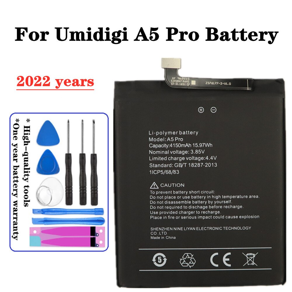 Original Battery For UMI Umidigi F1 Play F2 A9 / A7 / A5 / A3 / A1 Pro Z2 Z Touch One Max One Pro Power 3 S2 Pro Lite S3 Pro: Umidigi A5 Pro