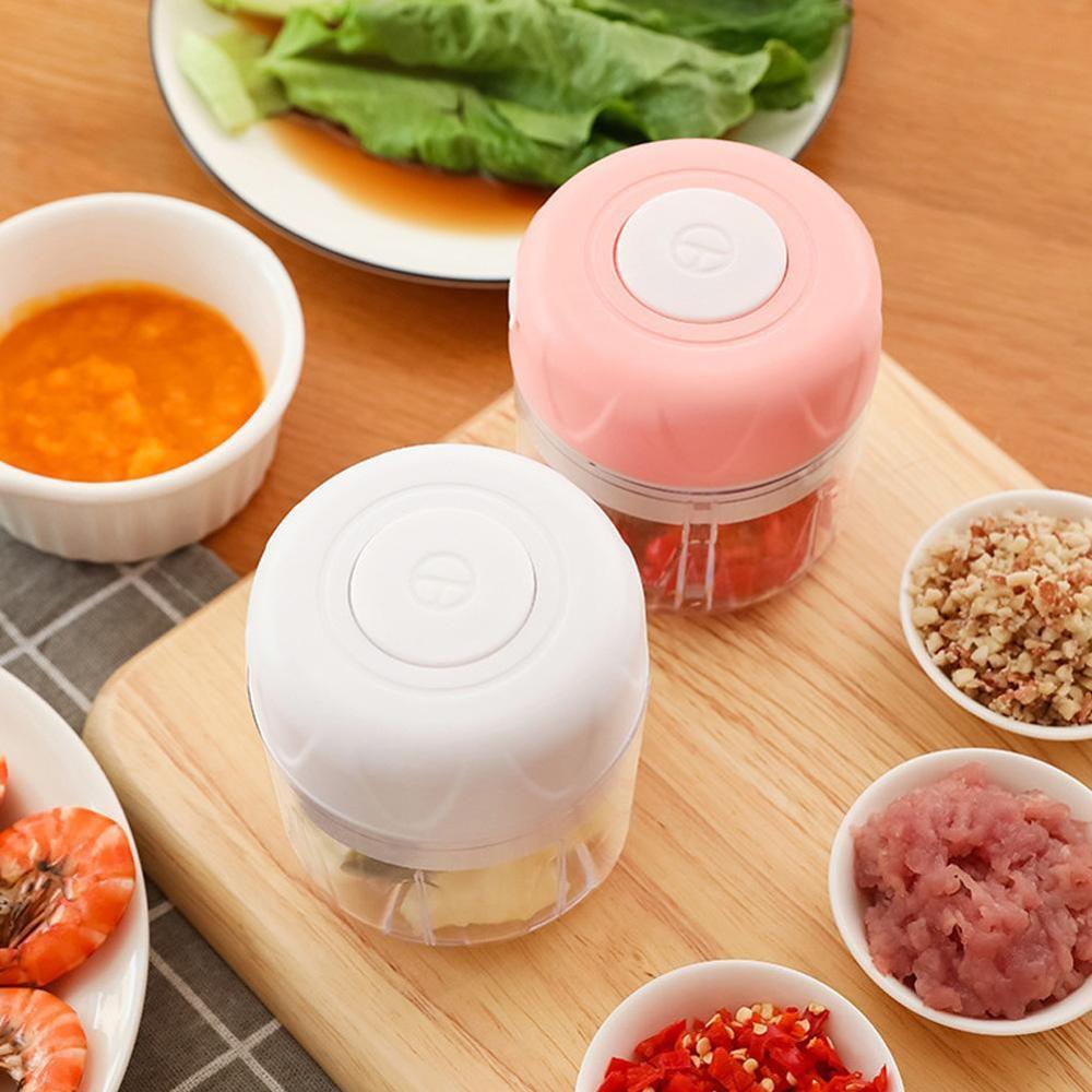 Multifunction Household Mini Food Chopper Wireless Electric Vegetable Processor Kitchen Press Tool Garlic Food Mincer Grind A5T0