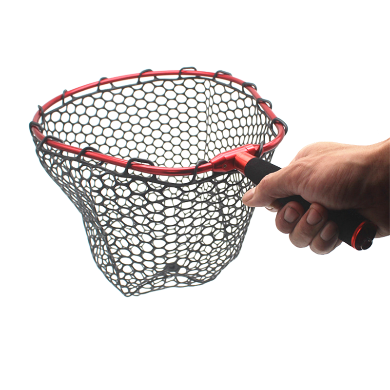 Red de pesca sencilla, accesorio de aleación de aluminio, retráctil, de goma, para mosca, PVA