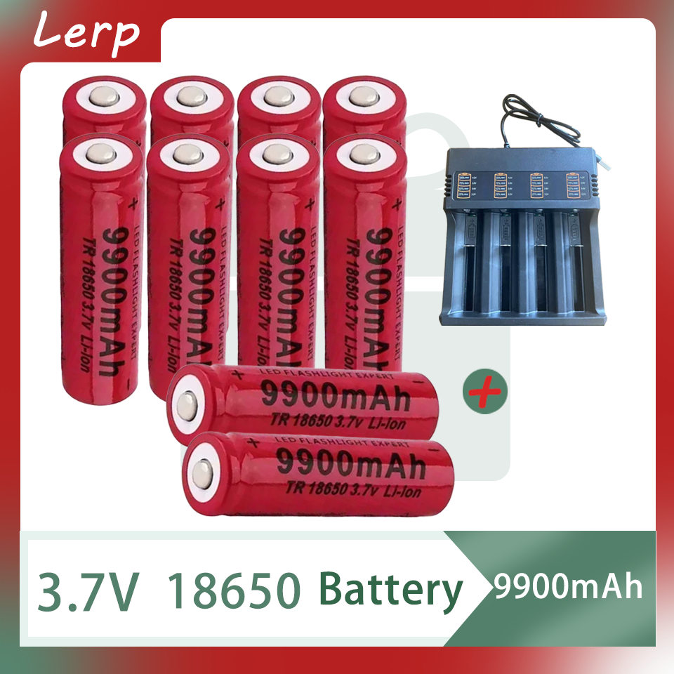 Advanced 18650 3.7V 9900mAh Li-Ion Rechargeable Battery: Optimized for High-Performance LED Flashlights