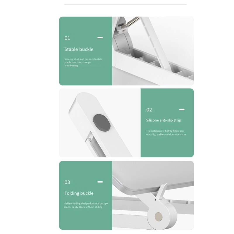 Laptop Stand Multifunctional Adjustable Heightening Rack Portable Heat Dissipation Office Folding Laptop Holder