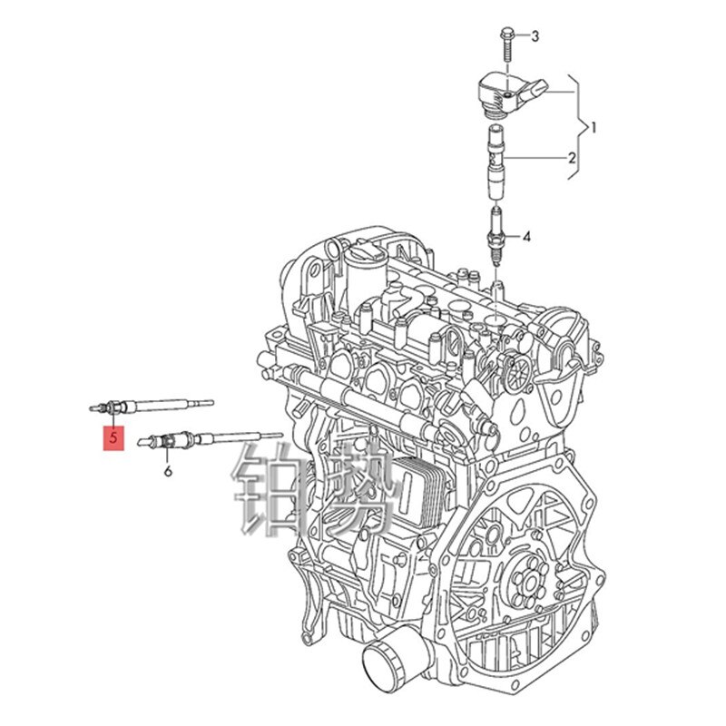 Engine Glow Plug -pub licB ora Jet taV ento Aud iA6 /Av ant Diesel Glow Plug Preheating Column Preheating Rod Assembly