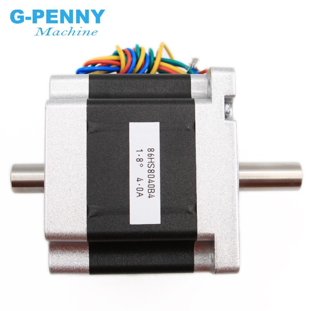 NEMA 34 CNC stepper motor 86x80mm 4.0A dual shaft Nema34 stepping motor For CNC wood working machine