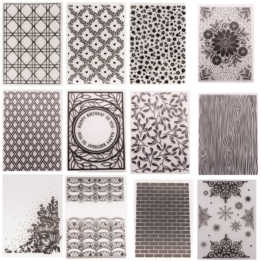 Flower tree Embossing Folders For Christmas Card Making Supplies Paper Craft Scrapbooking Plastic Embosser Stencil
