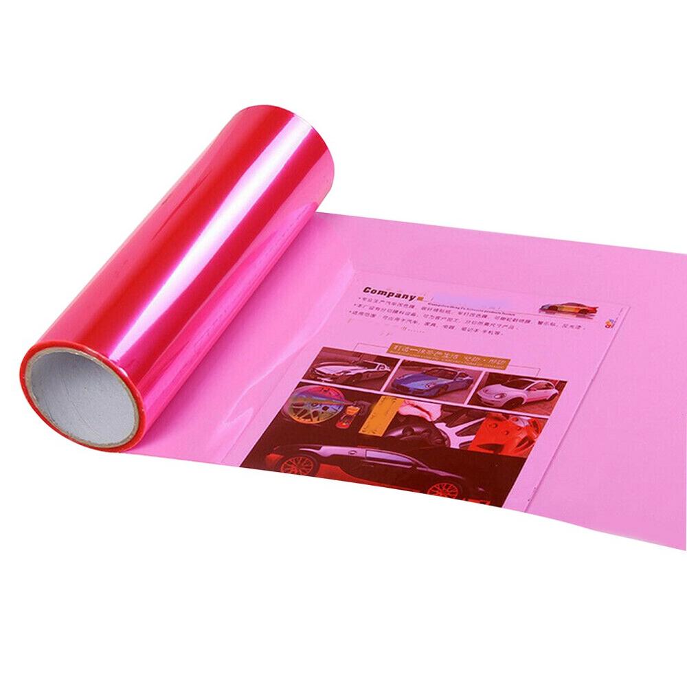Linterna del coche de la luz trasera tinte de vinilo película única etiqueta linterna del coche de la película de cambio color de luz de la luz de niebla de La etiqueta engomada: pink