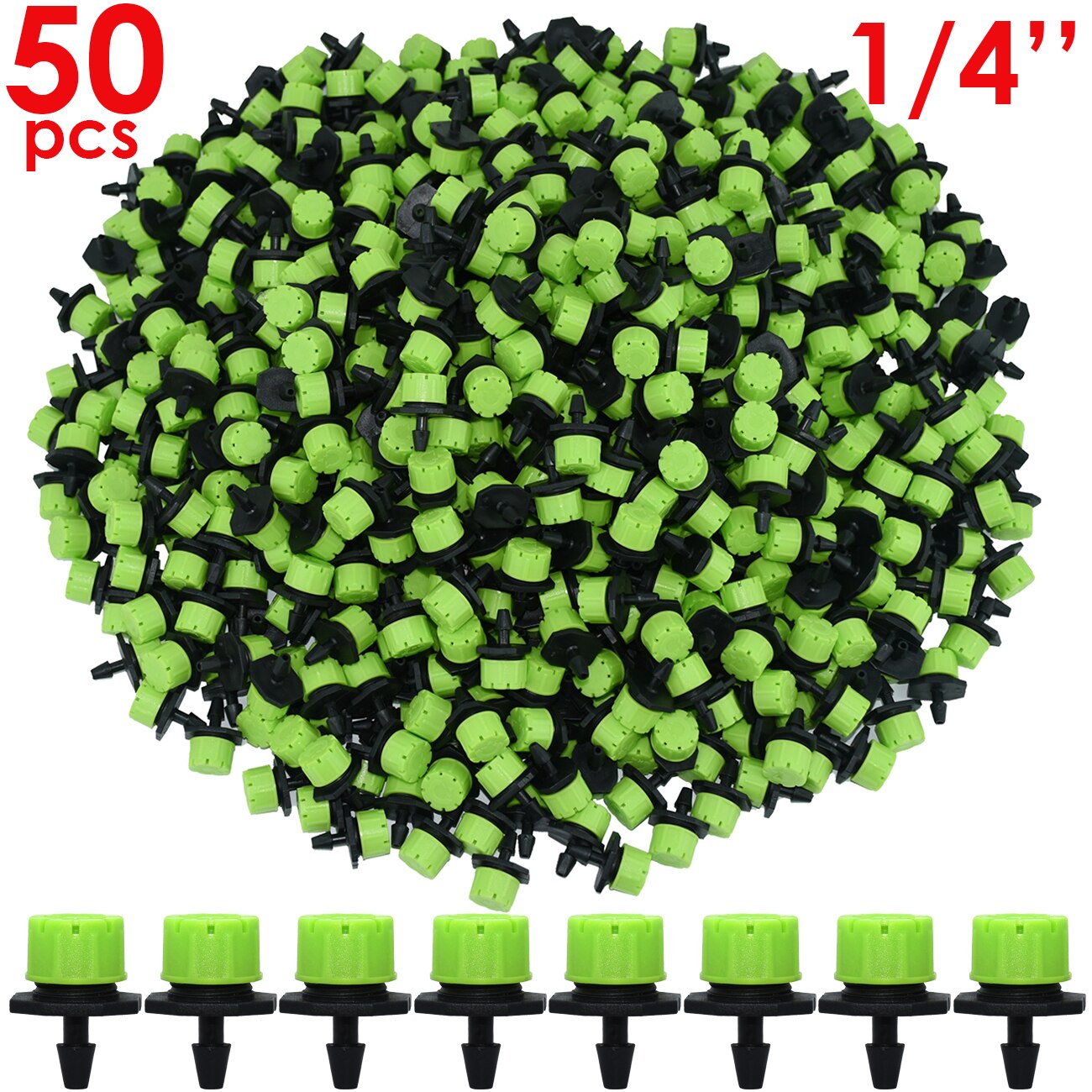 30-500 Stuks Verstelbare 1/4 Irrigatie Misting Druppelaar Sprinkler Emitter Micro Drip Tuin Watering Tool Balkon Tuin Kas