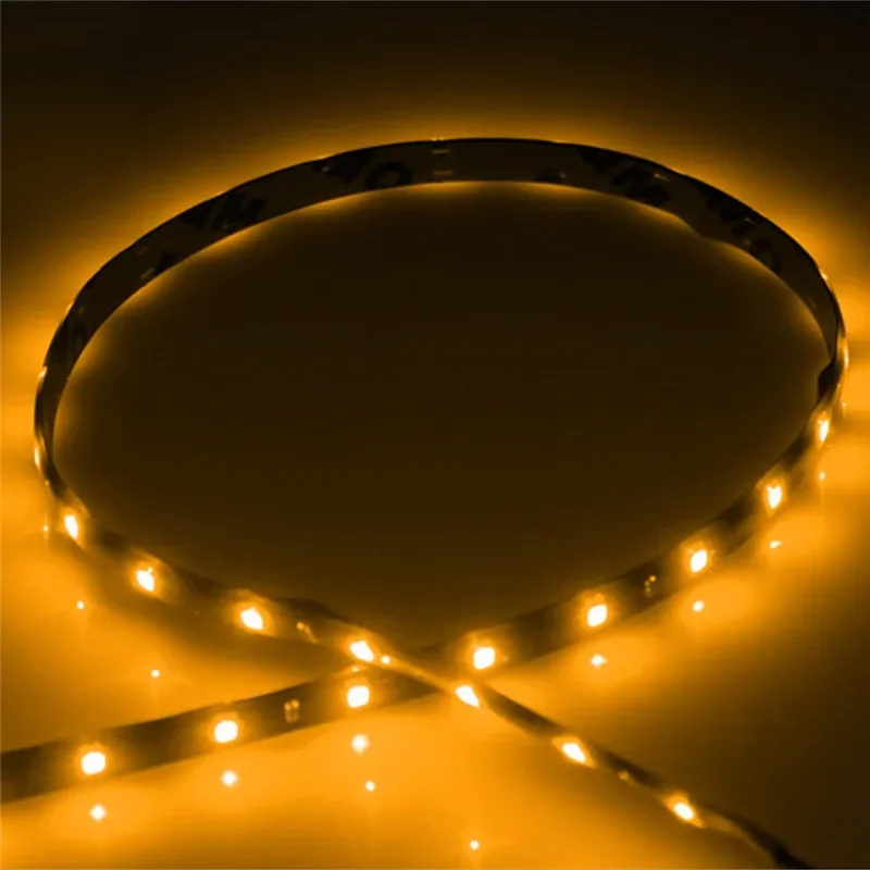 30CM LED Streifen Lichter Auto Styling Dekorative Umgebungs Licht 15SMD Wasserdichte LED flexibel Atmosphäbetreffend Licht Tagfahrlicht: Gelb