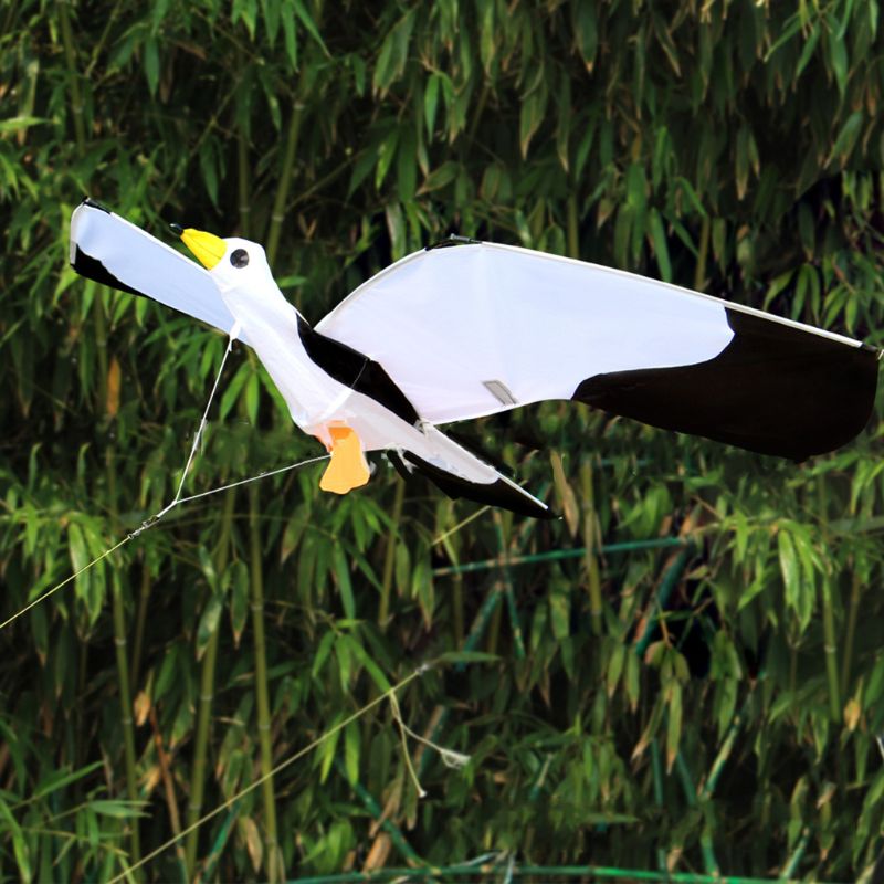 3d måge kite single line flyvende drager med hale og håndtag til voksen og barn