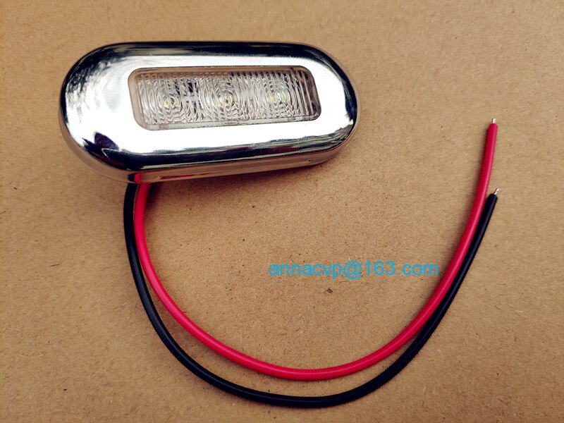 Cvp 1pc tilhenger ledet kupelys lampe hvit ledet båt marine yacht campingvogn rv rustfritt stål kuponglys 12v tilhenger deler